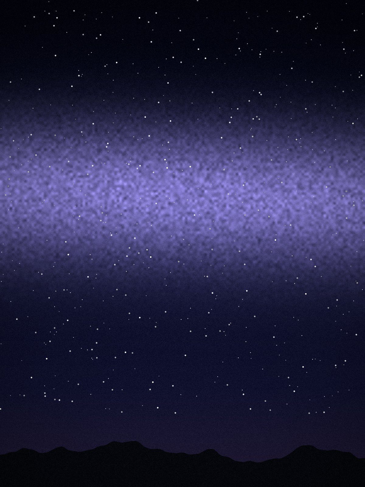 Illustration: A band of stars across a dark night sky