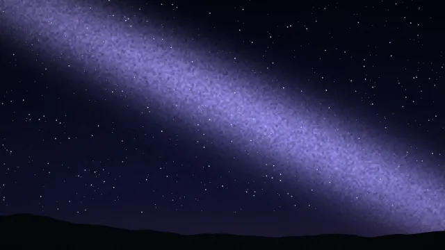Illustration: A band of stars across a dark night sky
