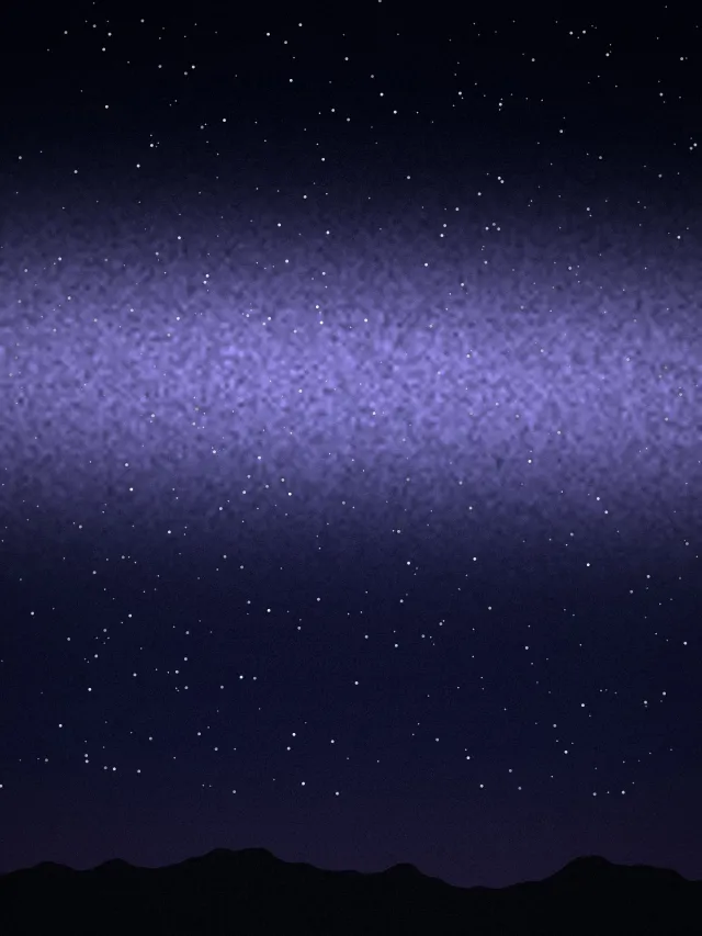Illustration: A band of stars across a dark night sky