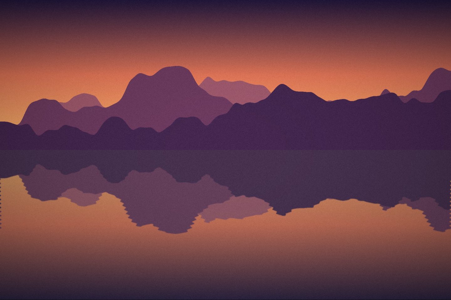 Illustration: Mountains reflected in calm fjord water