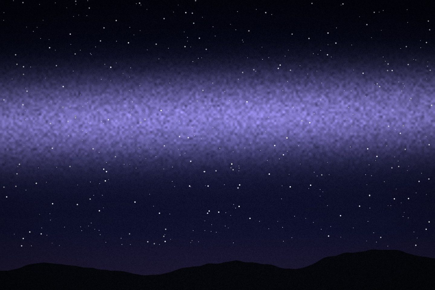 Illustration: A band of stars across a dark night sky