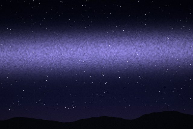 Illustration: A band of stars across a dark night sky