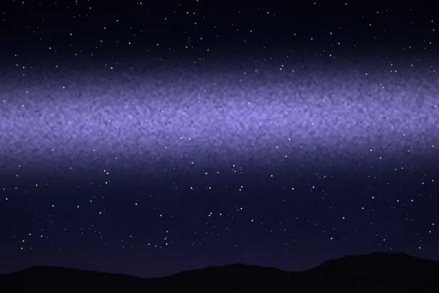 Illustration: A band of stars across a dark night sky