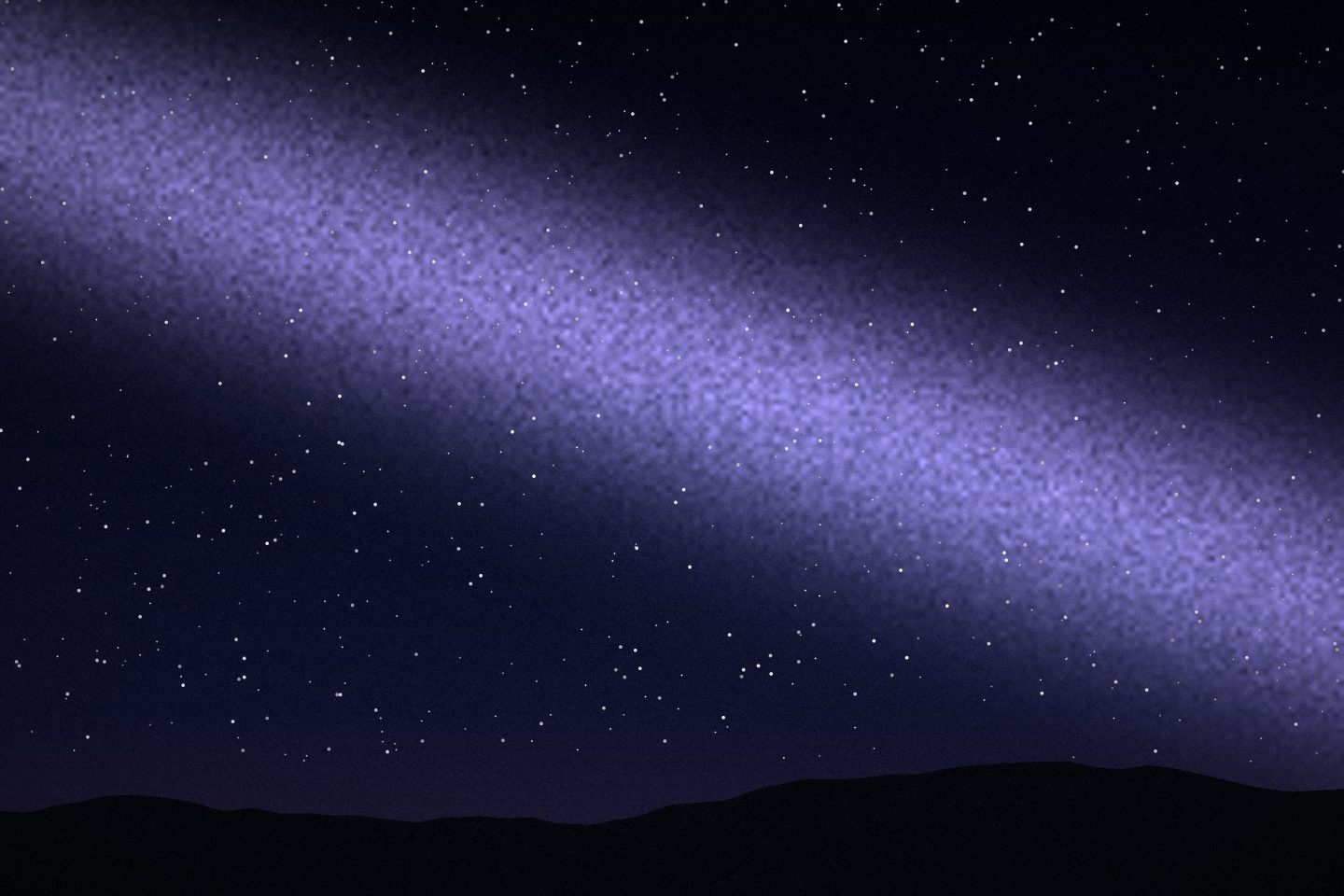 Illustration: A band of stars across a dark night sky