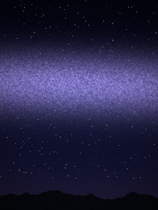 Illustration: A band of stars across a dark night sky