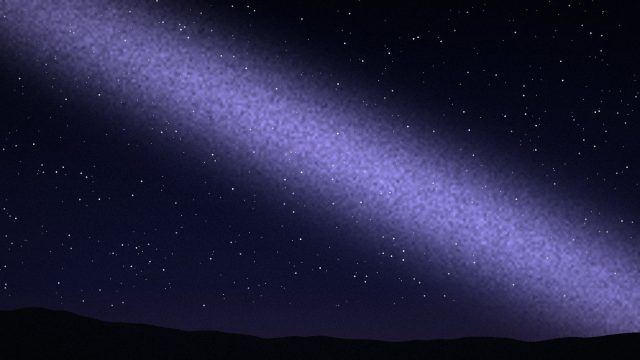 Illustration: A band of stars across a dark night sky